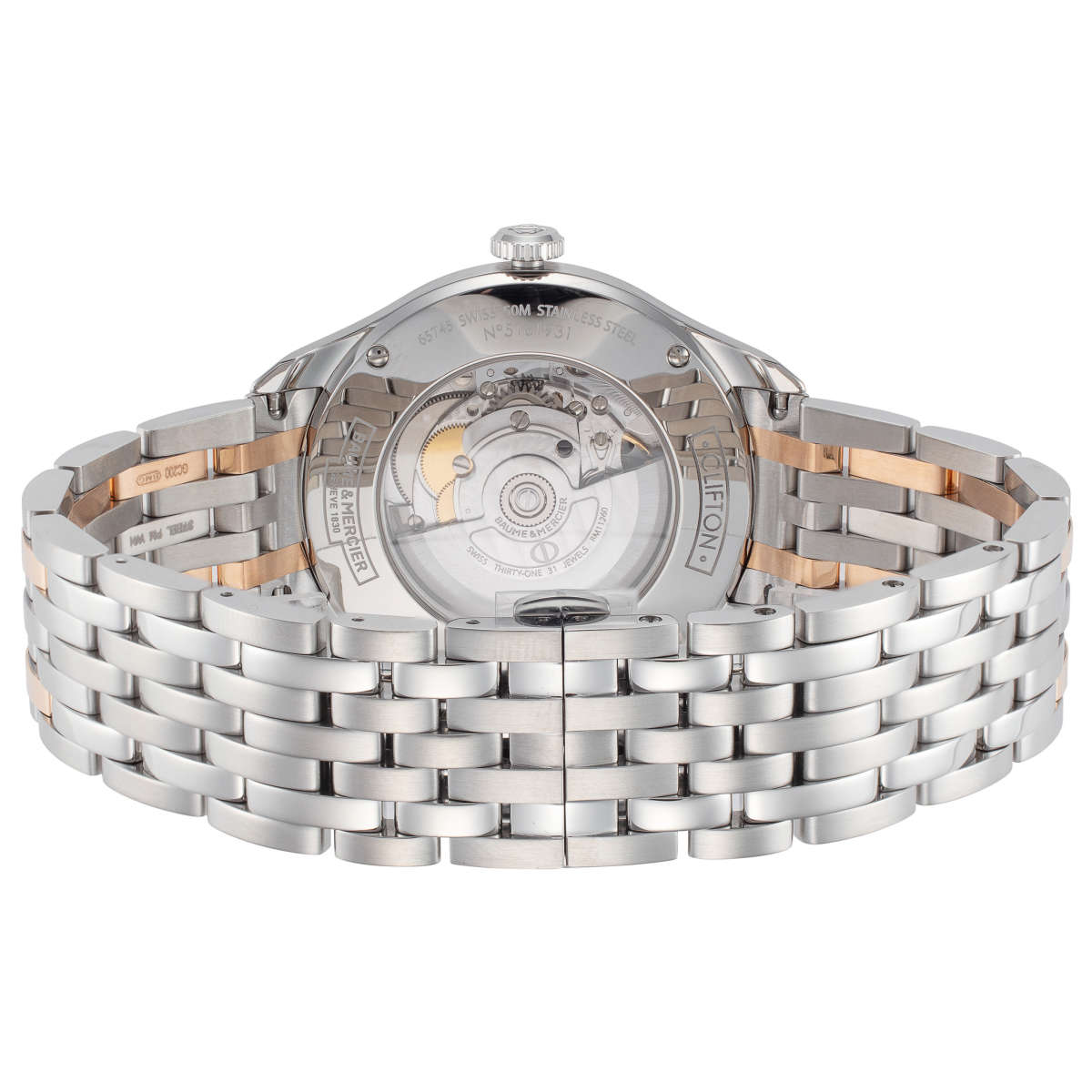 Baume and Mercier Clifton A10352 3 Mặt sau đồng hồ Baume and Mercier Clifton A10352 chính hãng