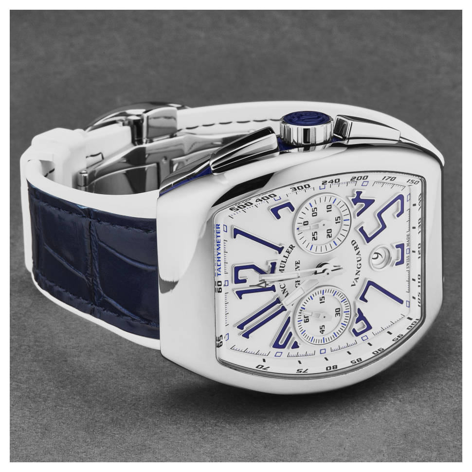Franck Muller Vanguard 45CCWHTBLU-2 2 Mặt bên đồng hồ Franck Muller Vanguard 45CCWHTBLU-2 chính hãng