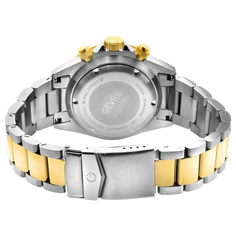 Gevril Wall Street Chrono 4151A 3 Mặt sau đồng hồ Gevril Wall Street Chrono 4151A chính hãng
