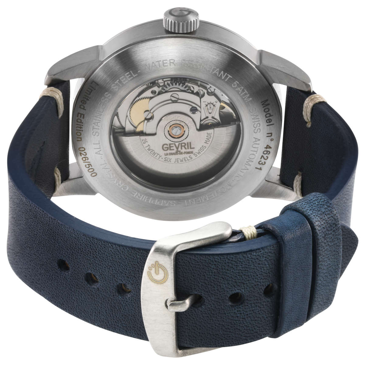 Gevril Vaughn 46231 3 Mặt sau đồng hồ Gevril Vaughn 46231 chính hãng