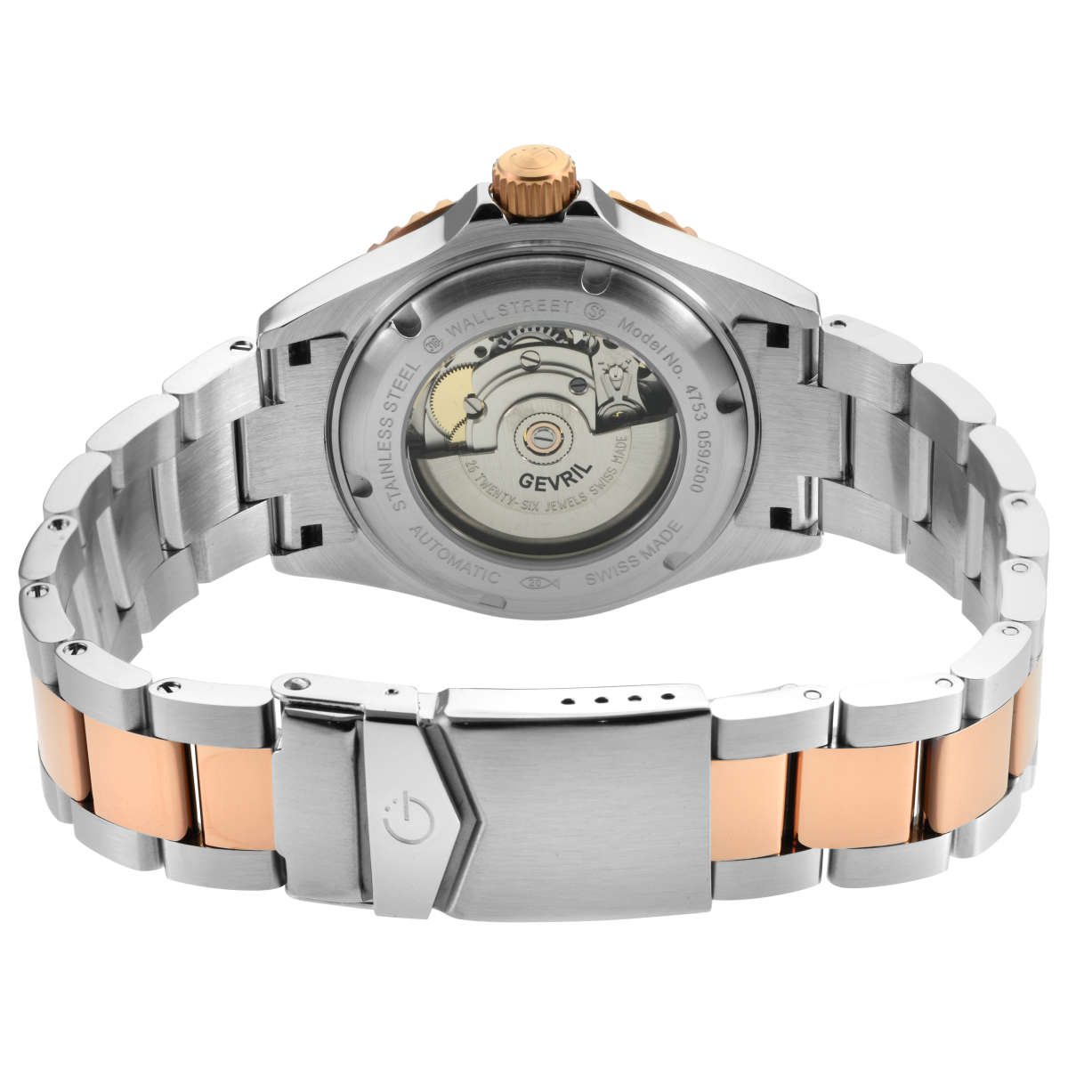 Gevril Wall Street 4753B 3 Mặt sau đồng hồ Gevril Wall Street 4753B chính hãng