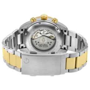 Mặt sau đồng hồ Gevril Yorkville Chronograph 48625B chính hãng