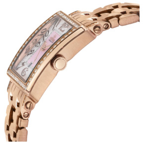 Cạnh bên đồng hồ Gevril Avenue of Americas Mini Diamond 7345RLB chính hãng cho Nữ