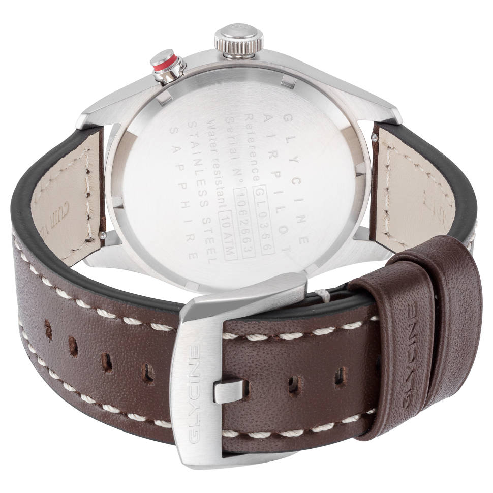 Glycine Airpilot Dual Time 44 GL0366 3 Mặt sau đồng hồ Glycine Airpilot Dual Time 44 GL0366 chính hãng