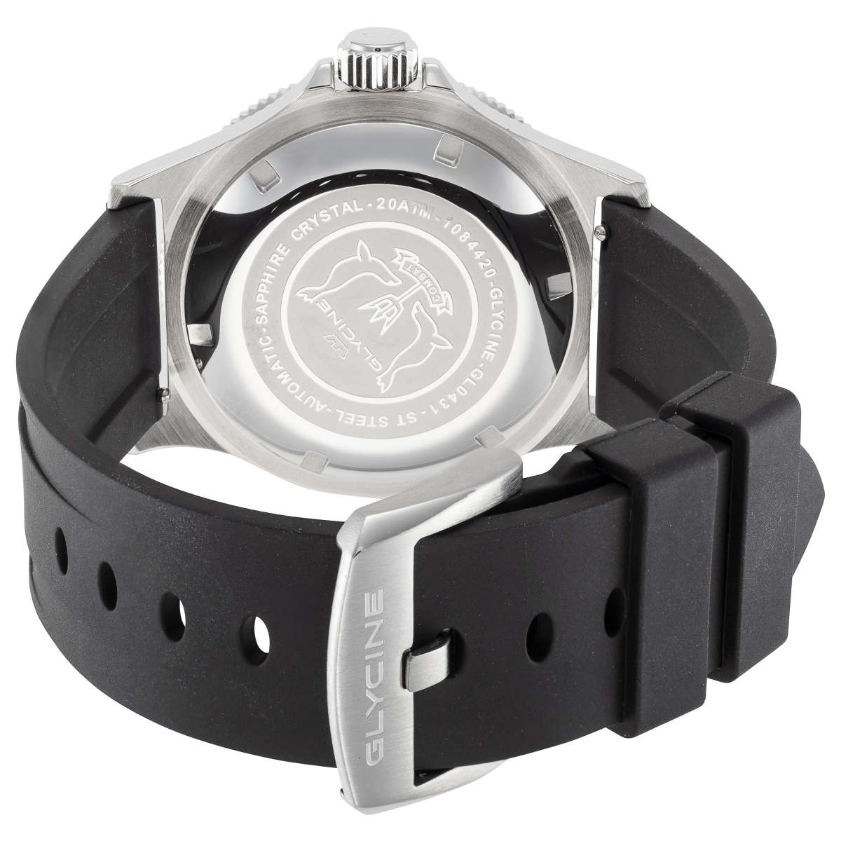 Glycine Combat Sub 42 GL0431 3 Mặt sau đồng hồ Glycine Combat Sub 42 GL0431 chính hãng