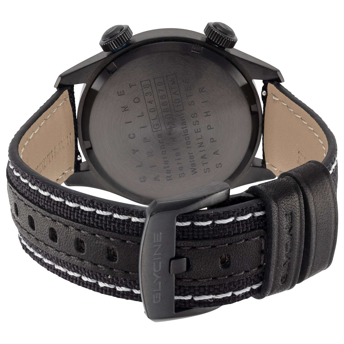 Glycine Airpilot GMT 44 GL0436 3 Mặt sau đồng hồ Glycine Airpilot GMT 44 GL0436 chính hãng