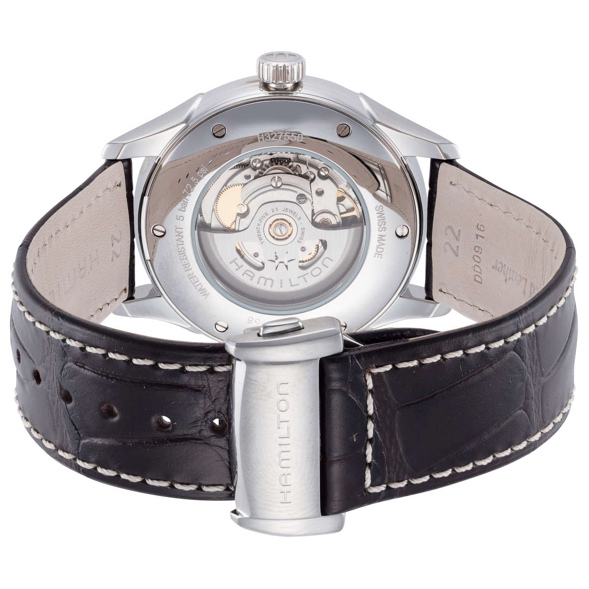 Hamilton Jazzmaster Viewmatic H32755551 3 Mặt sau đồng hồ Hamilton Jazzmaster Viewmatic H32755551 chính hãng