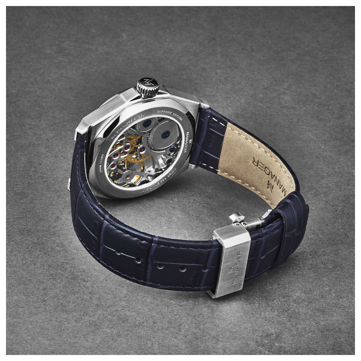Manager Revolution MAN-RM-03-SL 3 Mặt sau đồng hồ Manager Revolution MAN-RM-03-SL chính hãng