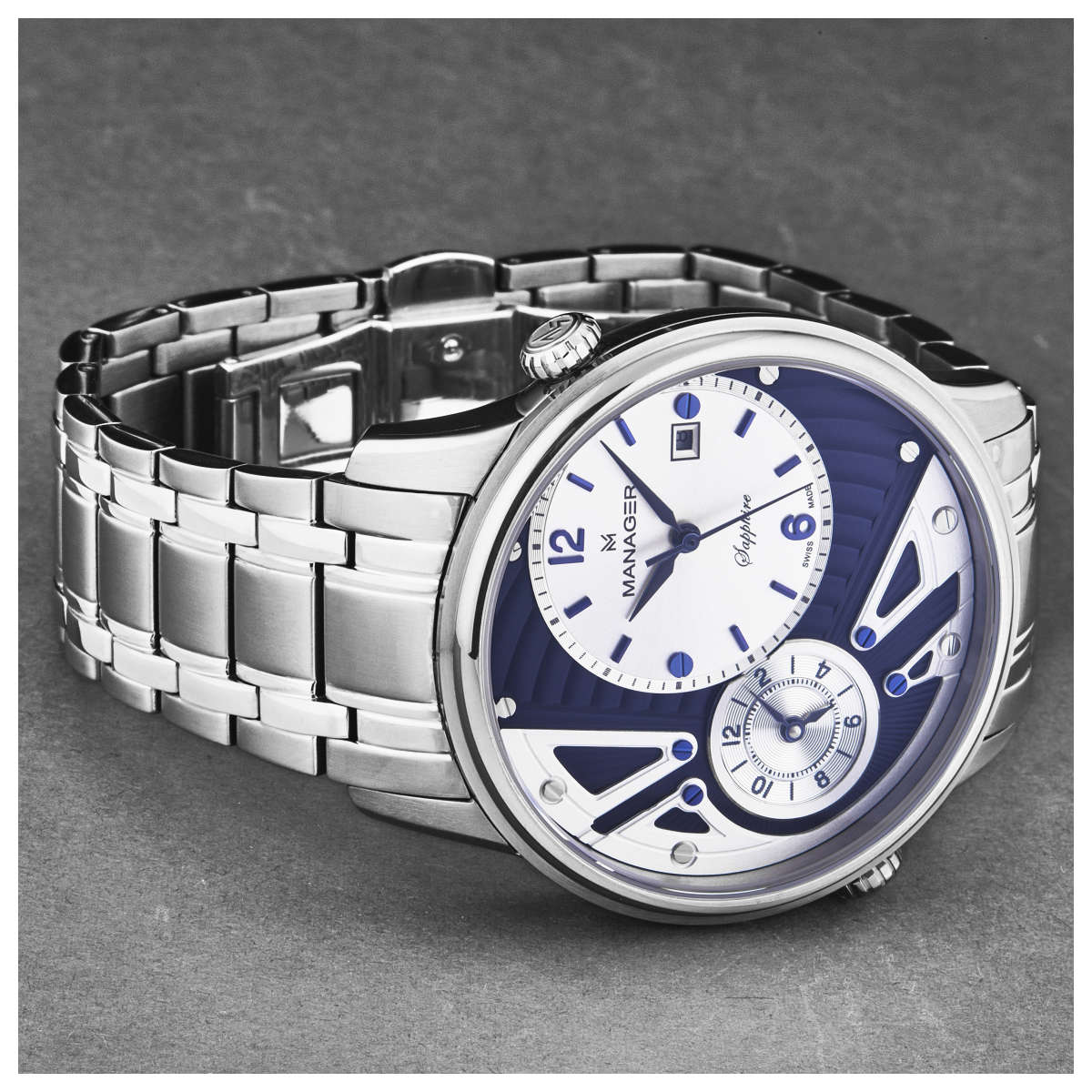 Manager Nomad MAN-TR-01-SM 2 Mặt bên đồng hồ Manager Nomad MAN-TR-01-SM chính hãng