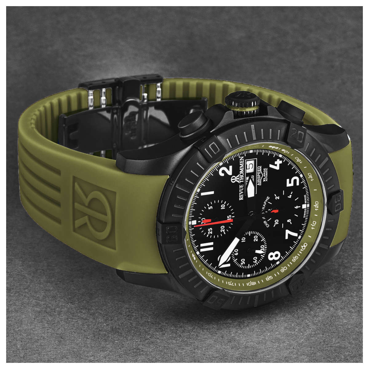 Revue Thommen Air speed 16071.6774 2 Mặt bên đồng hồ Revue Thommen Air speed 16071.6774 chính hãng
