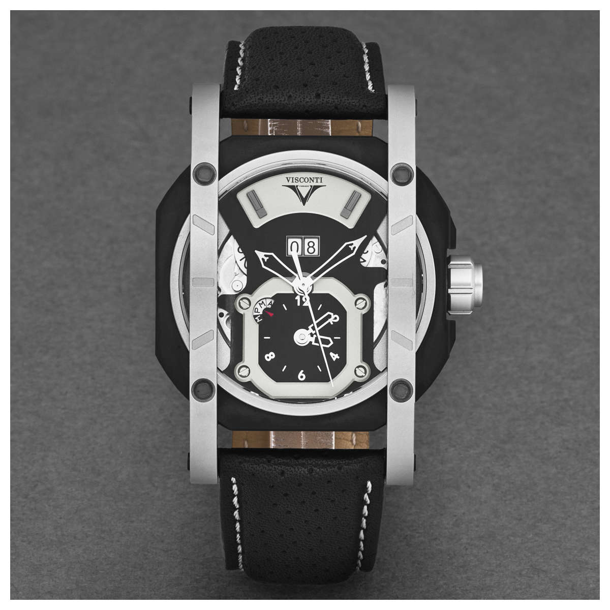 Visconti GMT Sport W102-01-106-00 3 Mặt trái đồng hồ Visconti GMT Sport W102-01-106-00 chính hãng
