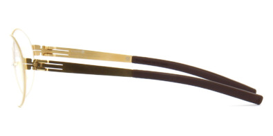 Gọng kính ic! berlin Iku S. Matte Gold and Nougat