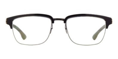 Gọng kính mắt ic! berlin Ricky Y. Black and Matte Gold chính hãng