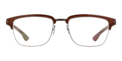 Gọng kính mắt ic! berlin Ricky Y. Teak Mahogany and Nougat chính hãng
