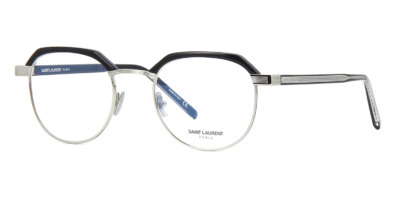 Gọng kính Saint Laurent SL 124 001 Black and Silver chính hãng