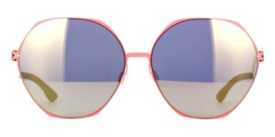 Kính mát (kính râm) ic! berlin Ku Damm Rose Flamingo Grey and Light Yellow Mirror chính hãng
