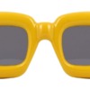 Kính mát (kính râm) Loewe LW40098I 39A Inflated Rectangular Sunglasses Yellow chính hãng