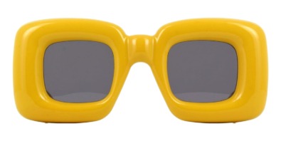 Kính mát (kính râm) Loewe LW40098I 39A Inflated Rectangular Sunglasses Yellow chính hãng
