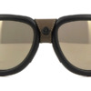 Kính mát (kính râm) Moncler ML0090 02L Matte Black Brown Leather chính hãng