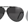 Kính mát (kính râm) Porsche Design 8478 J Black/Silver Frame - Grey Polar + Silver Lenses chính hãng