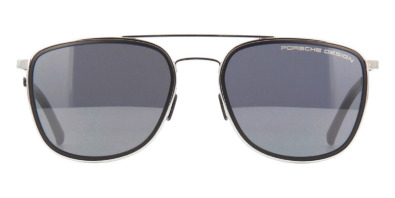Kính mát (kính râm) Porsche Design 8692 B Silver and Black Aviators Grey Lenses chính hãng