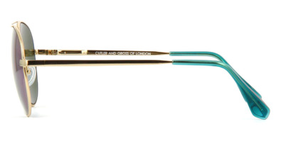 Kính mát Cutler and Gross Sun 0740 Aviator Petrol Green Mirror 100% hàng chính hãng