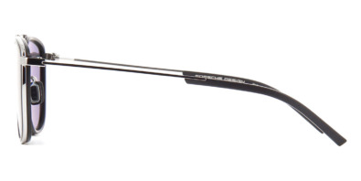 Kính mát Porsche Design 8692 B Silver and Black Aviators Grey Lenses 100% hàng chính hãng