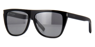 Kính râm Saint Laurent Sun SL1 Black/Grey Mirrored 001 chính hãng